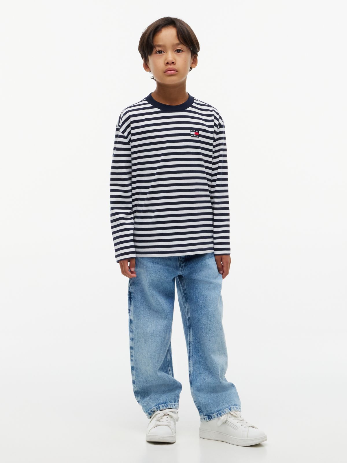 Essential Logo Long Sleeve T-Shirt — Blue