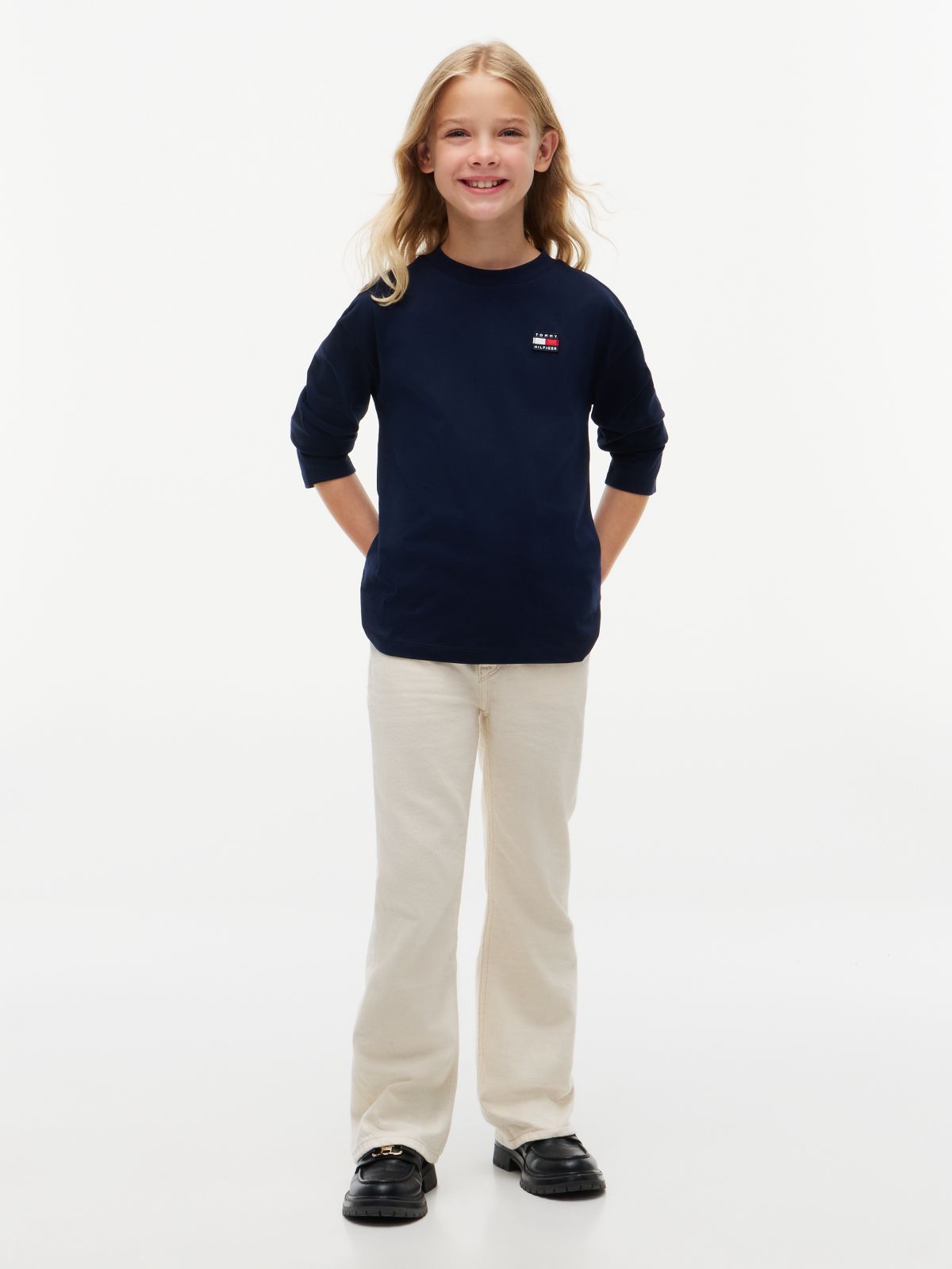 Essential Logo Long Sleeve T-Shirt — Blue