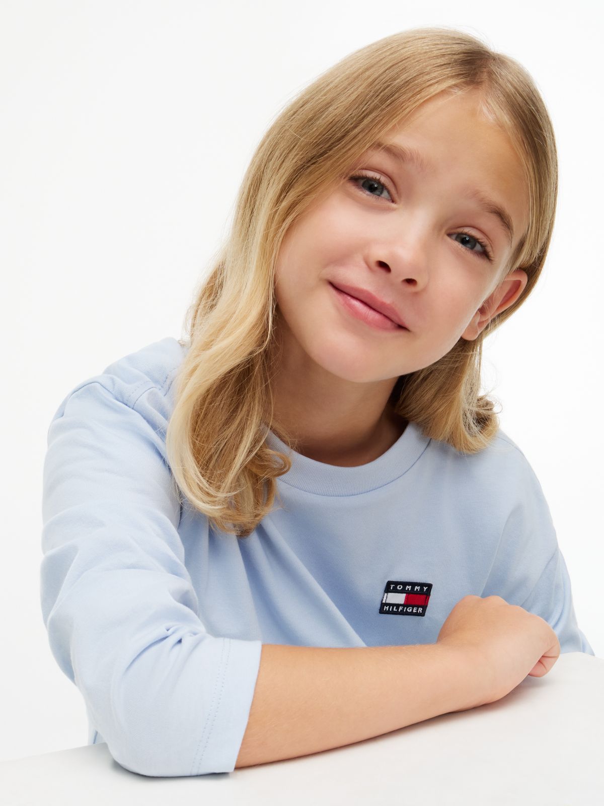 Essential Logo Long Sleeve T-Shirt — Blue
