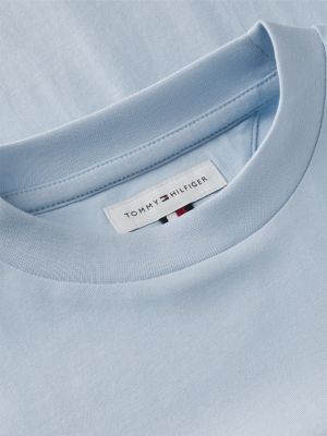blau essential langarmshirt mit logo für gender-inclusive kinder - tommy hilfiger