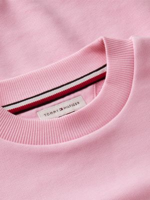 pink essential sweatshirt and joggers set for kids gender inclusive tommy hilfiger