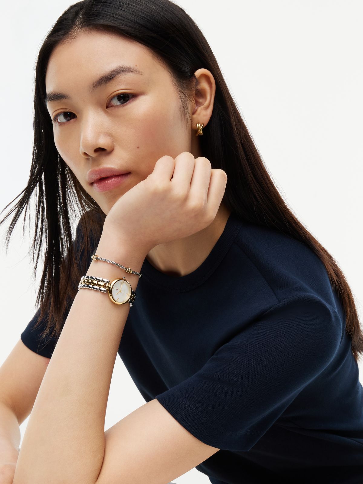 Two-Tone Stainless Steel Watch And Bracelet Gift Set — Multi