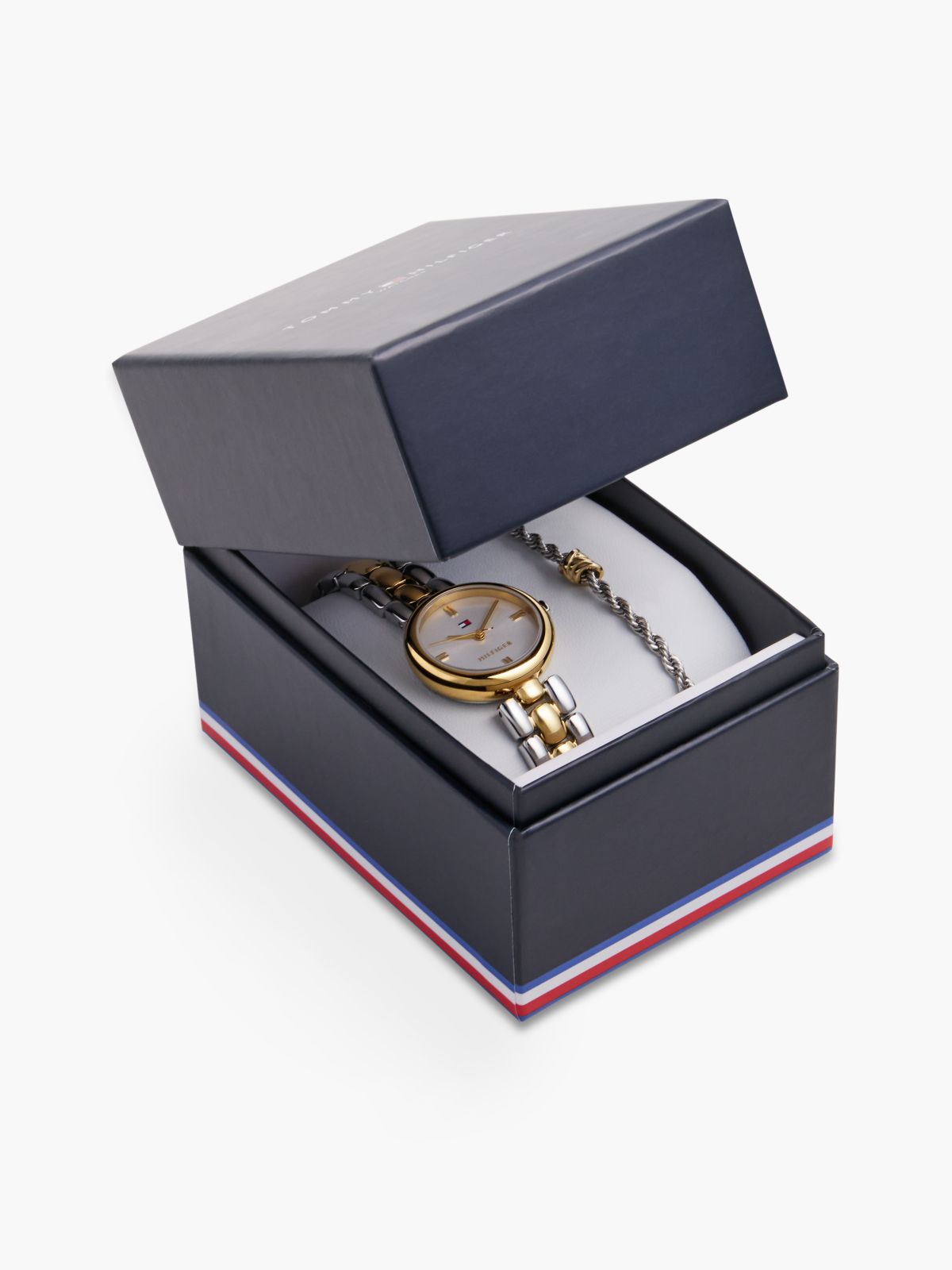 Two-Tone Stainless Steel Watch And Bracelet Gift Set — Multi