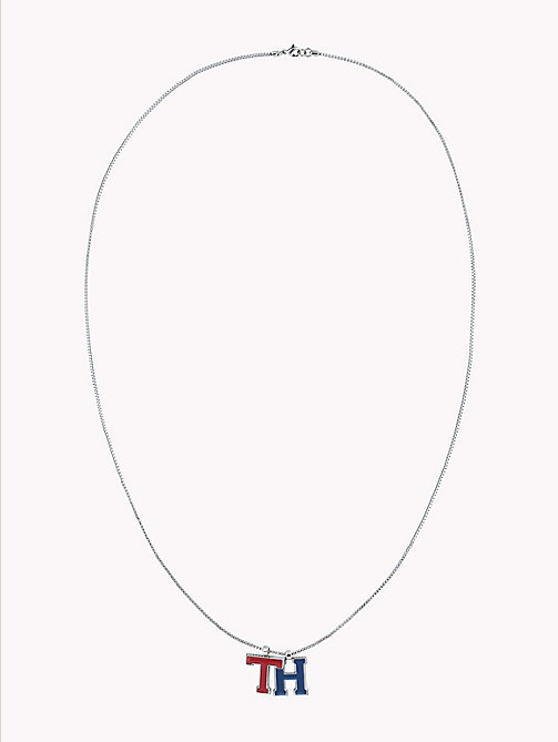 grey monogram necklace for women tommy hilfiger