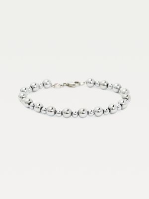Silver-Tone Bead Chain Bracelet 