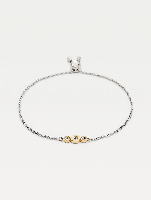 silver two-tone layered bracelet for women tommy hilfiger