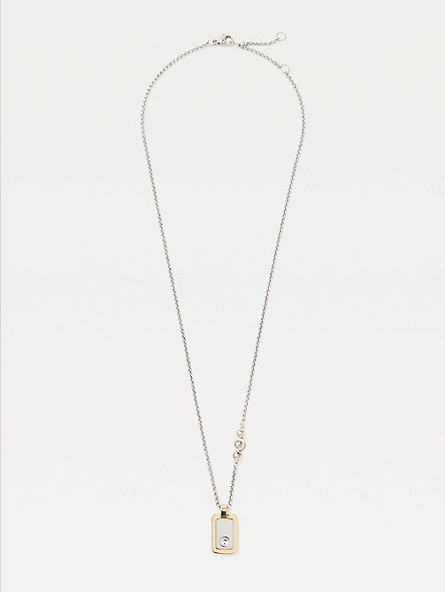 silver two-tone layered necklace for women tommy hilfiger