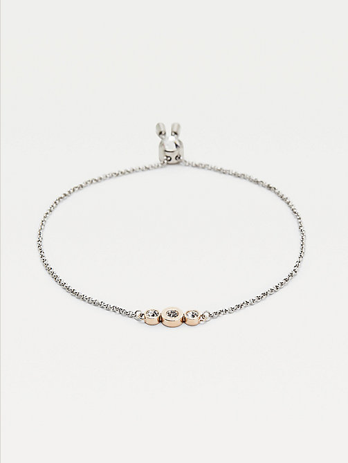 silver carnation gold-tone layered bracelet for women tommy hilfiger