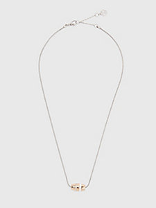 collier bicolore à breloque sertie de cristal or pour femmes tommy hilfiger