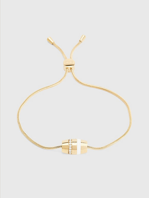 bracelet doré serti de cristal or pour femmes tommy hilfiger