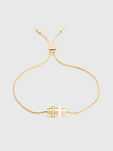 золотой золотистый браслет с кристаллами для женщины - tommy hilfiger