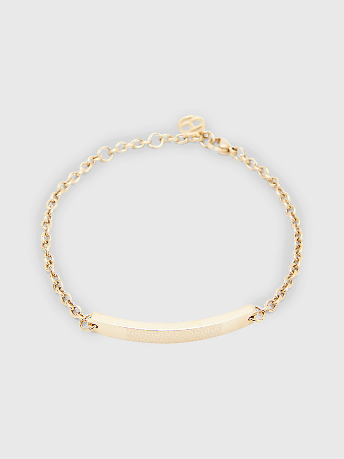 Gold-Tone Monogram Engraved Bracelet | GOLD | Tommy Hilfiger