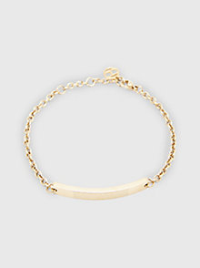 gold gold-tone monogram engraved bracelet for women tommy hilfiger