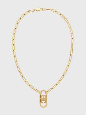Vergoldete Halskette mit Anhänger | Gold Tommy Hilfiger 