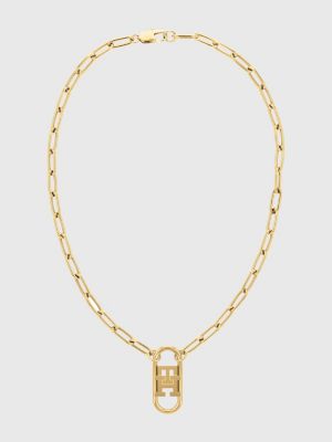 gold gold-plated pendant necklace for women tommy hilfiger