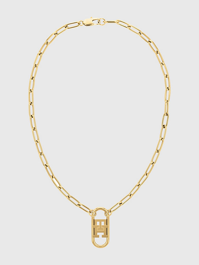collier pendentif plaqué or gold pour femmes tommy hilfiger