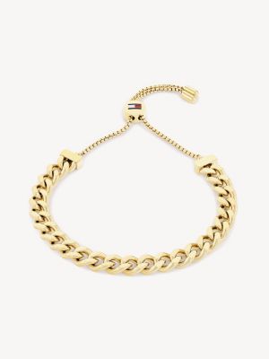 Vergoldetes Armband mit Kontrast-Gliedern Hilfiger Gold | Tommy 