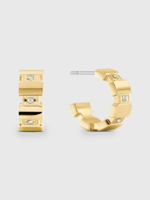 Gold mit vergoldeter Tommy Kugel | Hilfiger Edelstahl-Ohrstecker |