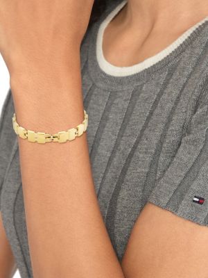 tommy hilfiger gold plated bracelet watch