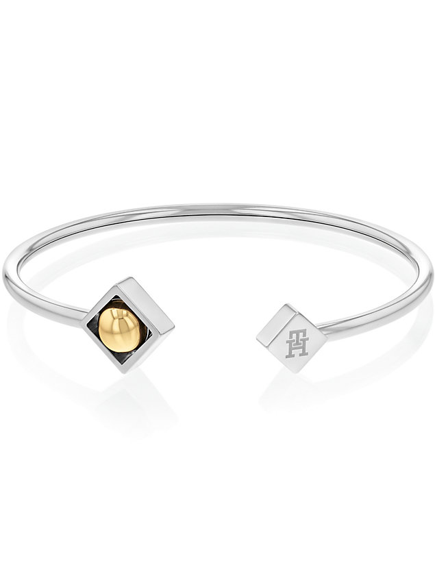 bracelet en forme de c avec perle plaquée or multi pour femmes tommy hilfiger