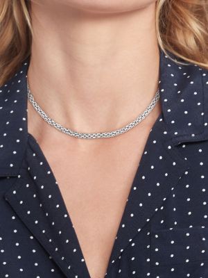 Stainless Steel Intertwined Chain Necklace Silver Tommy Hilfiger