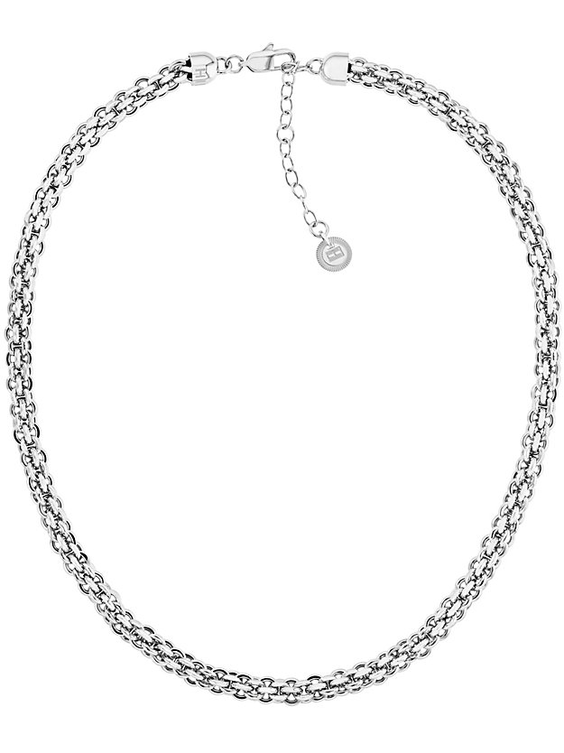 Stainless Steel Intertwined Chain Necklace | Silver | Tommy Hilfiger