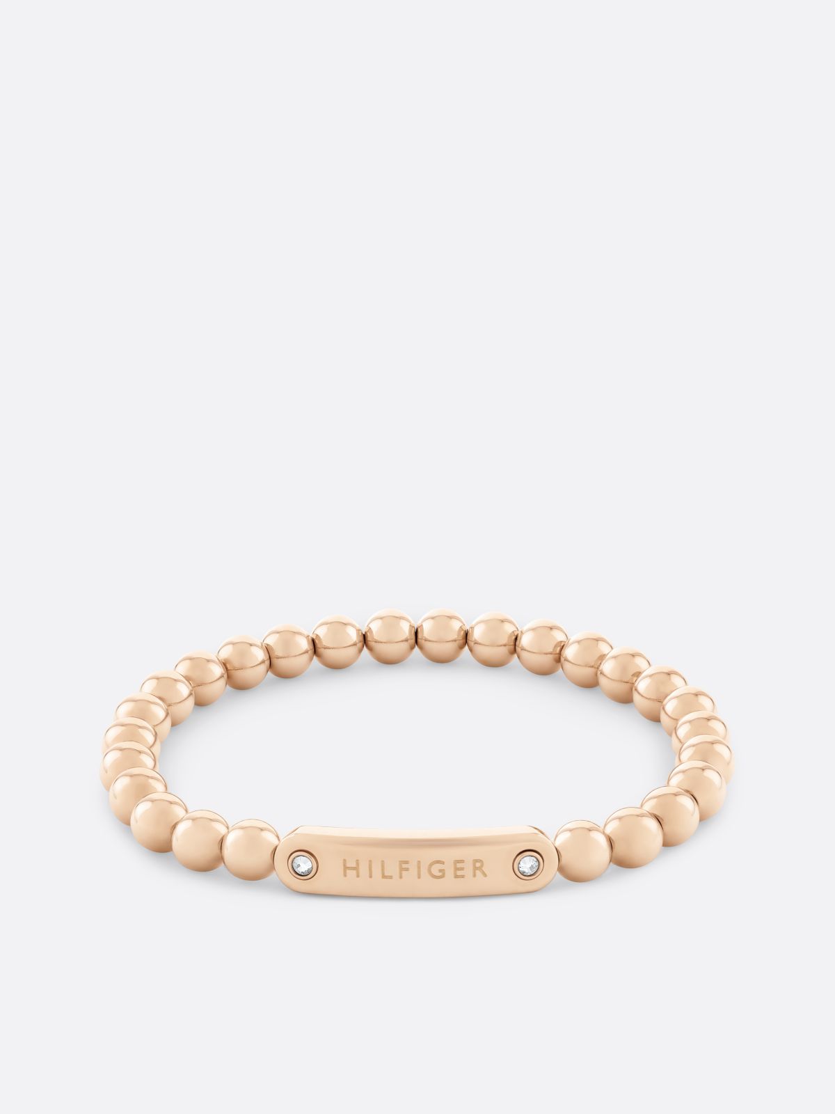 Carnation Gold-Plated Bead Logo Bracelet — Gold