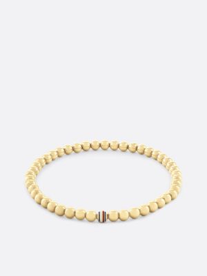 gold gold-plated signature bead bracelet for women tommy hilfiger