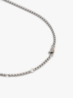 TH Monogram Padlock Stainless Steel Necklace — Silver 3