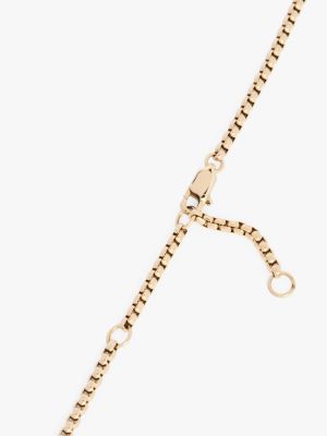 gold gold-plated stainless steel circle pendant necklace for women tommy hilfiger