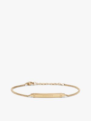 gold gold-plated signature bracelet for women tommy hilfiger