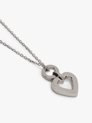 silver toggle heart stainless steel necklace for women tommy hilfiger