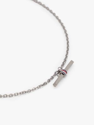 silver toggle heart stainless steel necklace for women tommy hilfiger