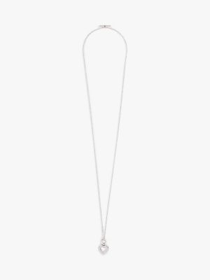 silver toggle heart stainless steel necklace for women tommy hilfiger