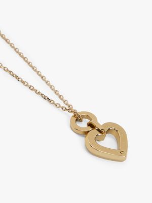 gold toggle heart gold-plated necklace for women tommy hilfiger