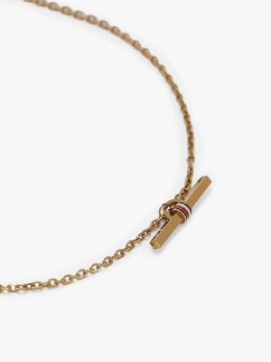 gold toggle heart gold-plated necklace for women tommy hilfiger