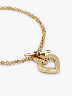 gold toggle heart gold-plated bracelet for women tommy hilfiger