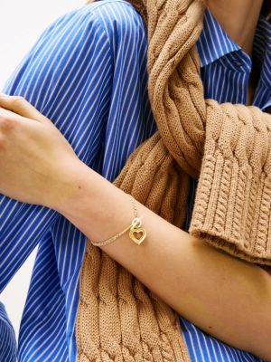 gold toggle heart gold-plated bracelet for women tommy hilfiger