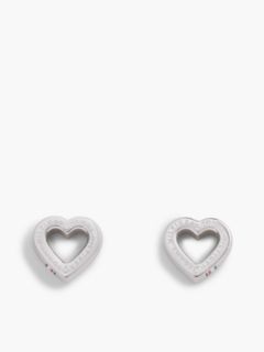 Stainless Steel Heart Earrings — Silver 1