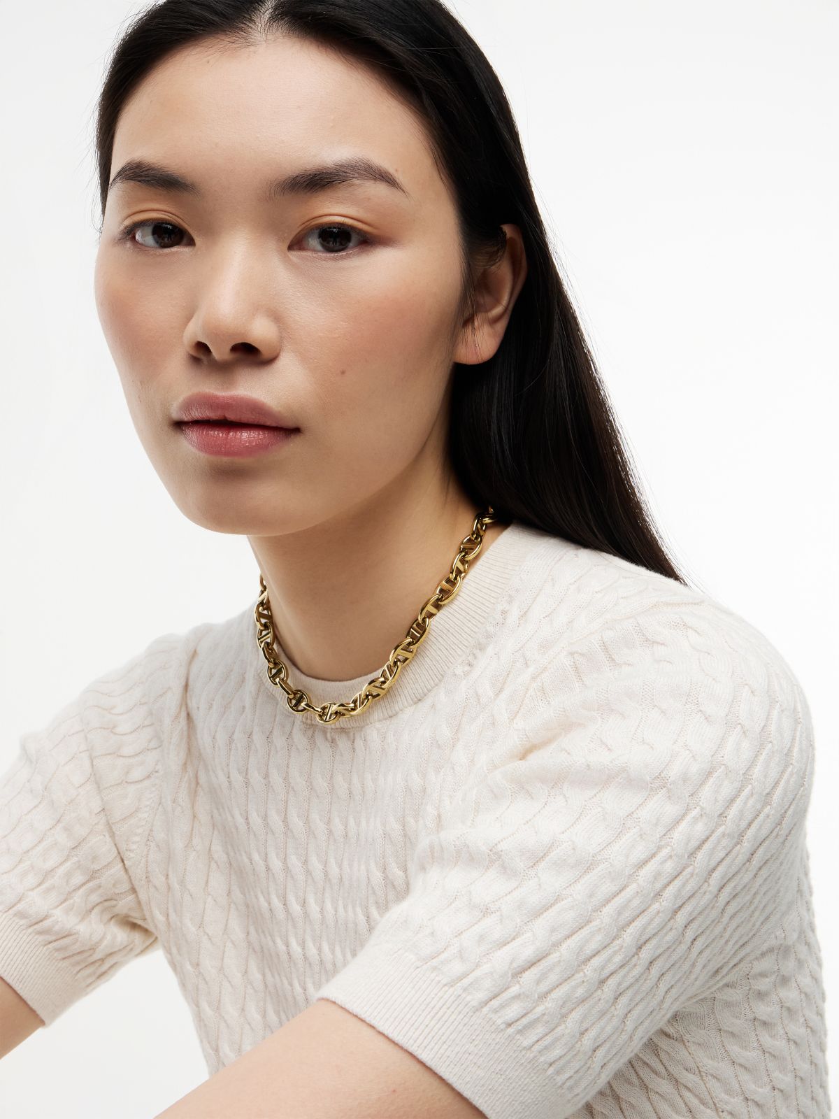 Gold-Plated Mariner Chain-Link Necklace — Gold