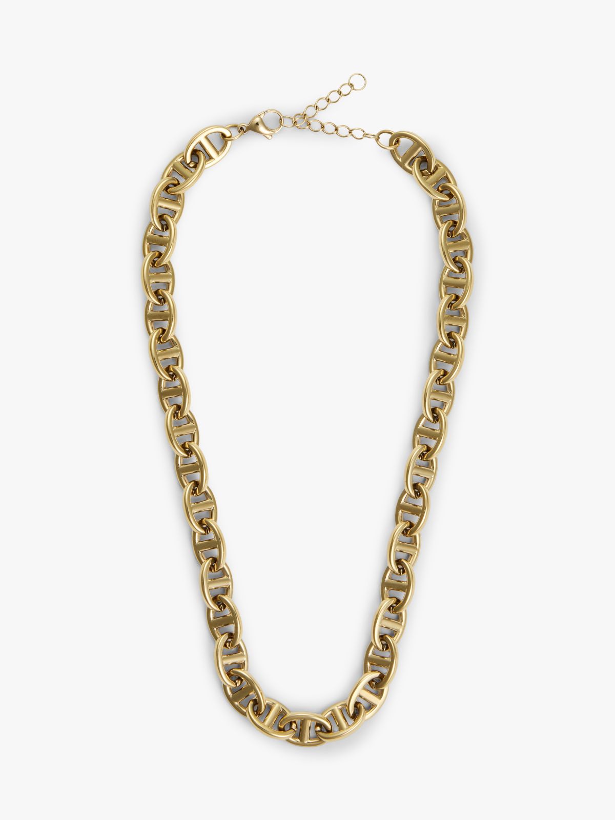 Gold-Plated Mariner Chain-Link Necklace — Gold
