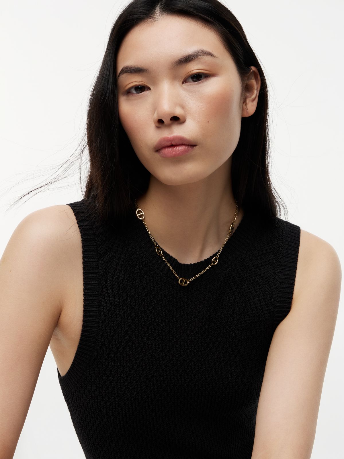 Gold-Plated Mariner Chain-Link Necklace — Gold