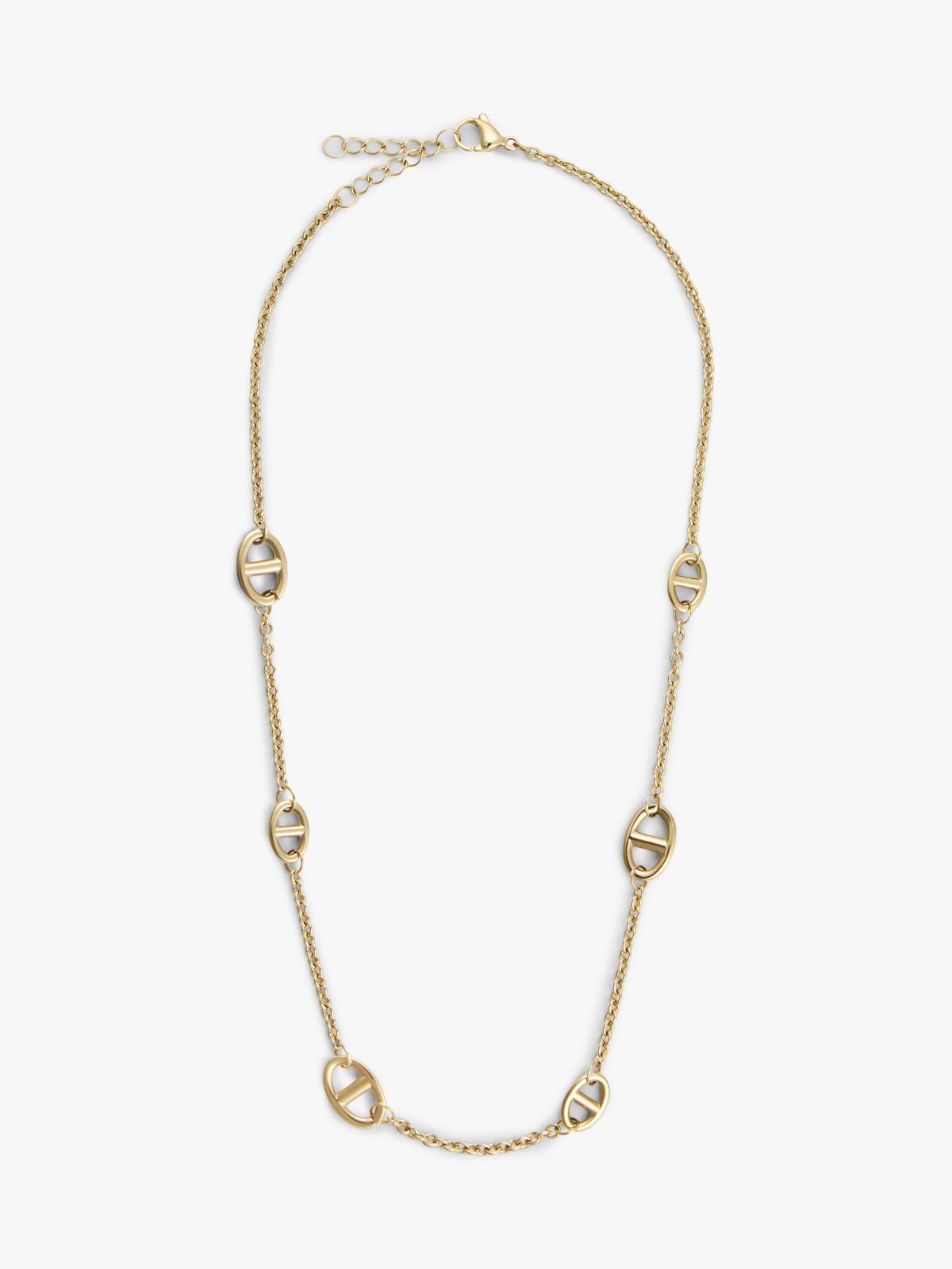 Gold-Plated Mariner Chain-Link Necklace — Gold