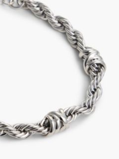 Stainless Steel Rope Chain Bracelet — Silver 2