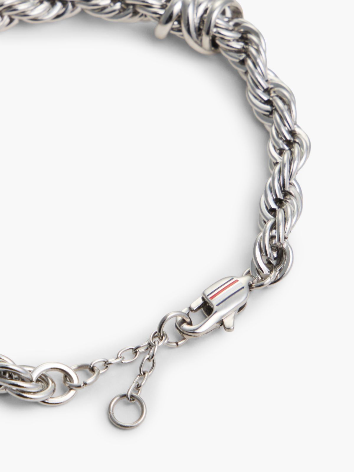 Stainless Steel Rope Chain Bracelet — Silver