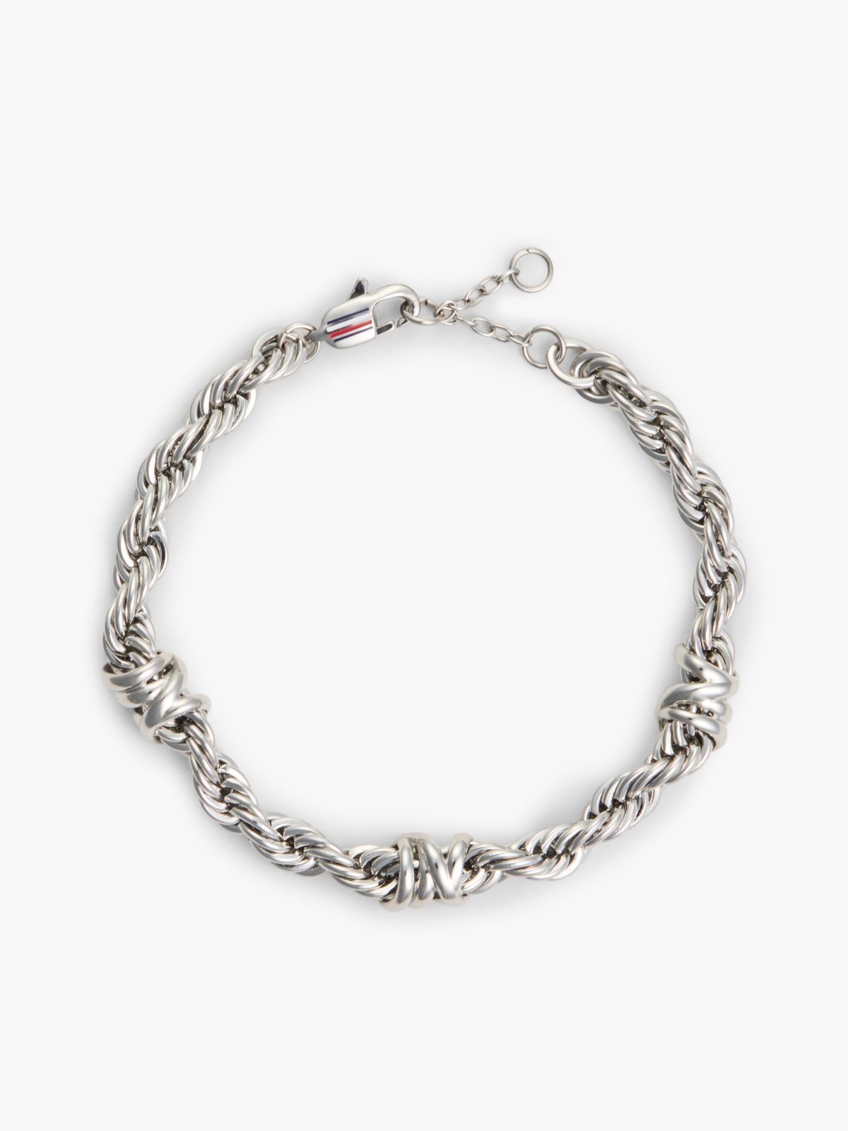 Stainless Steel Rope Chain Bracelet — Silver