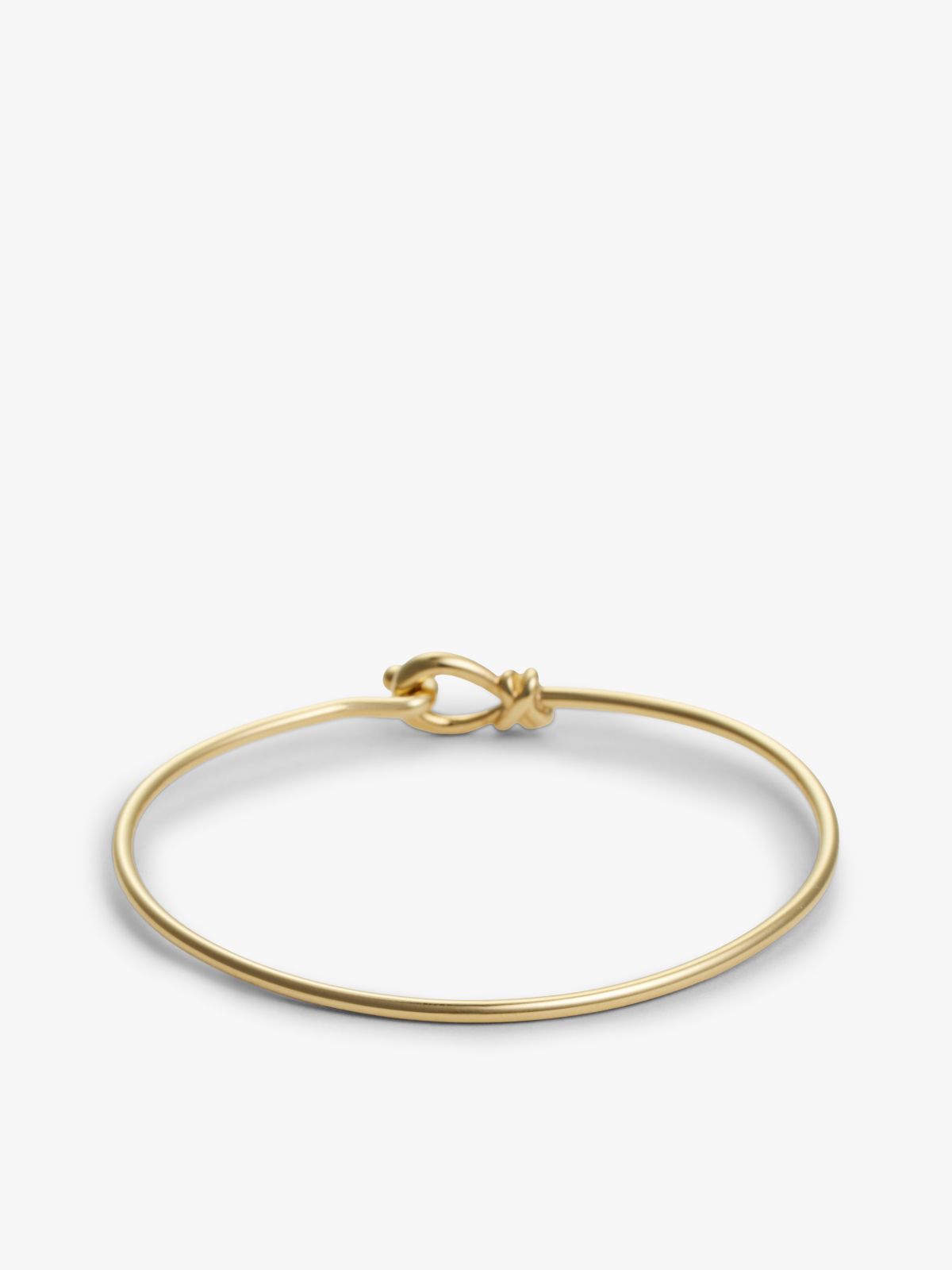 Gold-Plated Nautical Knot Bangle — Gold