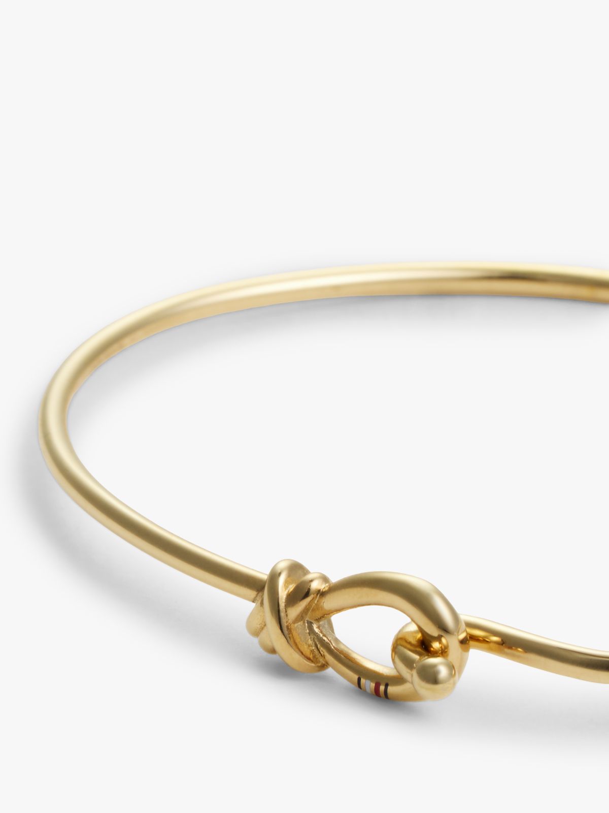 Gold-Plated Nautical Knot Bangle — Gold