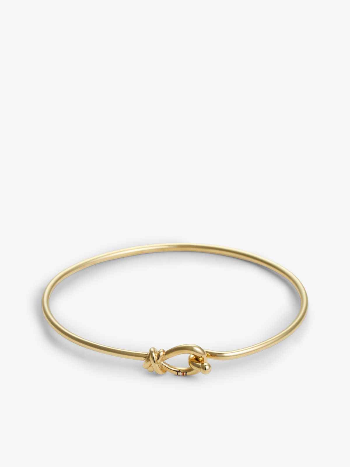 Gold-Plated Nautical Knot Bangle — Gold