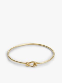 Gold-Plated Nautical Knot Bangle — Gold 1